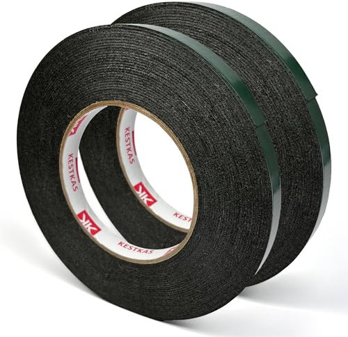 KESTKAS Nastro Biadesivo Extra forte multifunzione 12mm x 10m (Pack 2) - fissaggio istantaneo su più superfici - nastro in schiuma impermeabile - nastro di montaggio all'interno o all'esterno