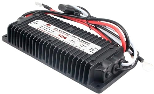 KWWEWEB Porte-fusible de Chargeur de Batterie étanche 10-36V 12V 24V à 43.8V 10a DC à DC, for Batterie au Lithium Lifepo4 36V, Charge de Voiture EV(43.8V 10A_Fuse Holder)