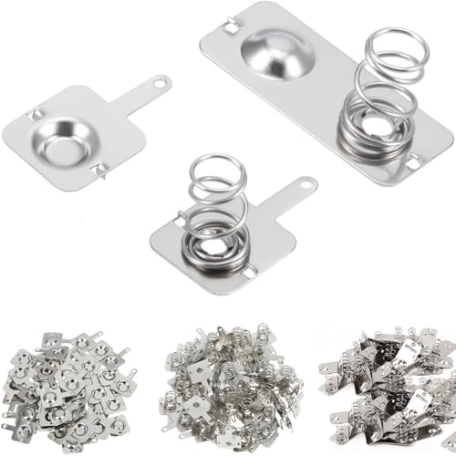 DAOKAI Battery Springs AA Battery Negative to Positive Conversion Spring Contact 12mmx12mm Nickel Plate for DIY Battery Box Toy Power Slot Accessories - 20set