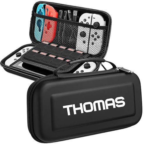 Bl4ckPrint Switch Tragetasche personalisiert mit Name Kompatibel Nintendo Switch und Switch OLED-Konsole Schutzhülle Tasche mit viel Platz für Spiele