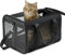Conlun Cat Carrier Airline Approved, Soft-Sided Dog Carrier with Inner Safety Leash, Pet Transport Carrier for Small-Medium Cats Puppies up to 7KG, Collapsible Travel Kitten Carrier Bag,Black(M)