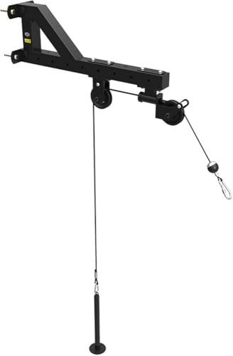 Wall Mounted Pulley Cable Machine for Home Gym, Adjustable Fitness Equipment for Lat Pull Downs, Tricep Extensions, and Full Body Workouts