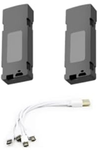 QFFOZSW Akku 3,7 V 1800 mAh/Propellerblatt-USB-Ladegerät für bürstenlose Drohnen K6 MAX RC Quadcopter(Set 02)