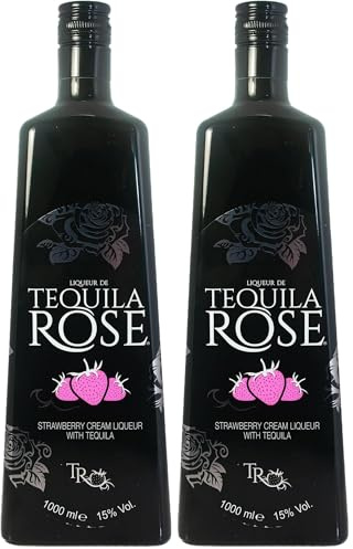 Tequila Rose, Strawberry Cream Liqueur, 1l, 15% ABV, Made with Real Dairy Cream, Best Served Chilled, Ideal for Cocktails, for Girls’ Nights,Gift Idea (Pack of 2)