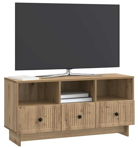 vidaXL TV-Schränk Artisan-Eiche 102 x 34,5 x 50 cm Holzwerkstoff, Wohnzimmer, rechteckiger Vintage-Medienschrank, viel Stauraum, praktisches Holzregal, Organizer