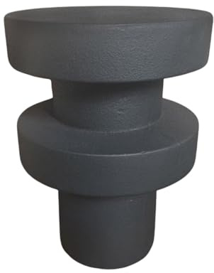 Rebecca Mobili Beistelltisch, Sofatisch, Schwarz, MGO, Moderner - Maße HxBxT: 45 x 33 x 33 cm - Art. RE7283