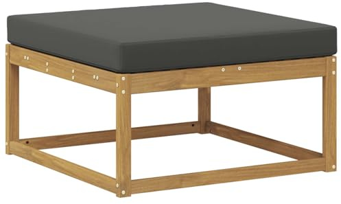 vidaXL Outdoor-Fußhocker Polyester Weiß, Balkon Gartenmöbel, modernes modulares Design, langlebige Entspannung, Elegante Flexibilität