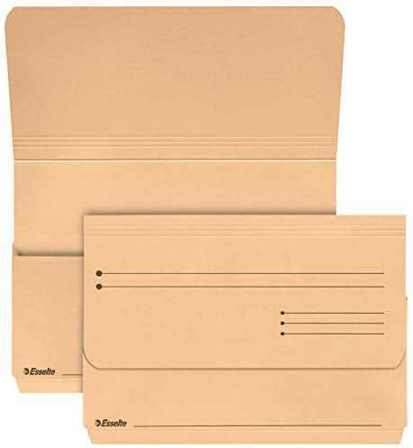 Esselte Portadocumentos A4+, Pack de 1, Capacidad 200 Hojas, Archivadores Ampliables, Carpetas Ecológicas Fabricadas con Tarjeta 100% Reciclada, Organizador de Papeles de Gran Tamaño, Beige, 15840
