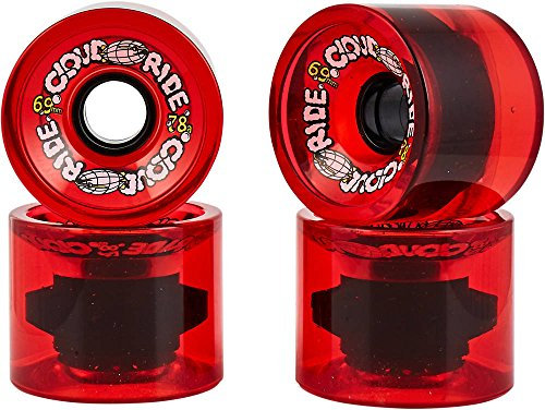 Cloud ride 69mm Cruisers Longboard-Räder, transparent/rot, Clear Red