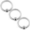 KJM FASHION 3 STK Edelstahl Ball Closure Ring 1,2mm 16g 8 mm 5/16 3mm Kugel Eyebrow Tragus Septum Cartilage Ohrringe Nose Piercing Schmuck 0801