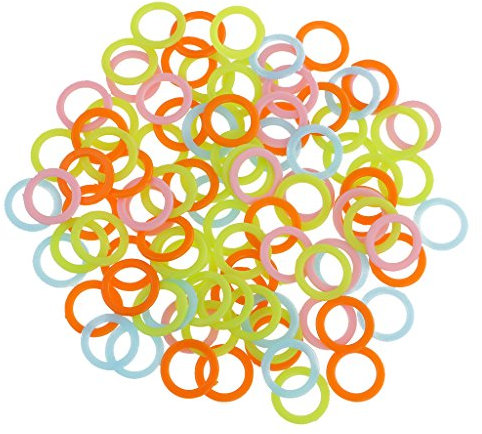 chiwanji 100 Stücke Kunststoff Häkelring Marker Für Stricken Häkeln DIY Handgemachtes Nähwerkzeug - wie Bild, 1,5cm