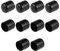sourcing map 10pcs Rubber End Caps 17mm ID Vinyl Round End Cap Cover Screw Thread Protectors Black