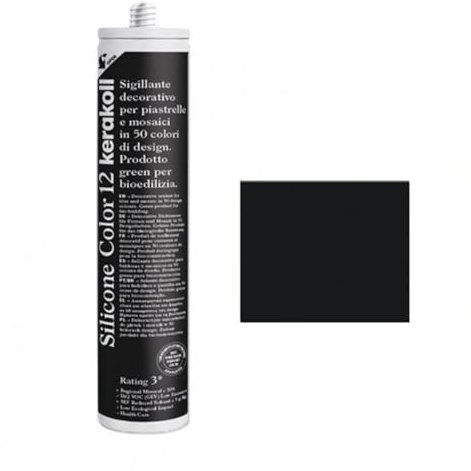 KERAKOLL SILICONE COLOR - 12 Cartuccia da 310 ml di sigillante decorativo per piastrelle e mosaici