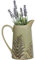 Green Ceramic Jug Vase Pitcher Jug Display Vase Antique Floral Pitcher Spring Summer Wedding Anniversary Housewarming Decor Gift Idea