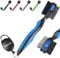 prowithlin 2 in 1 Golf Club Bürste und Groove Cleaner, Multifunktionaler Bürstenkopf mit Nylon- und Drahtborsten, Einziehbare Metallschnalle (Blau)
