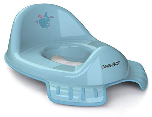 BABYLON Flipper Klodeckel Toilettensitz für Kinder Anti-Rutsch Ergonomisch. Baby Training mit Griff und Haken. Kindersitz für Mädchen und Jungen. WC Sitz Kinder, Baby Zubehör Blau