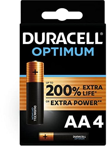 Batterie Duracell Optimum AA (confezione da 4)