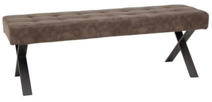 Wohnorama Sitzbank X-Gestell Donna II B Softex Vintage Braun