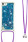 Handykette Handyhülle für iPod Touch 5/6 / 7 Hülle,Glitzer Quicksand kreatives Fließende Flüssigkeit schwimmt Silikon Case mit Umhängeband Handykordel Band Kette für iPod Touch 5,GS Blue Hear