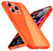 NALIA Clear Neon Cover compatible with iPhone 14 Pro Max Case, Transparent Colorful Bright Anti-Yellow Translucent Silicone Phonecase, Slim Shockproof Rugged Bumper Sturdy Flexible Skin, Color:Orange