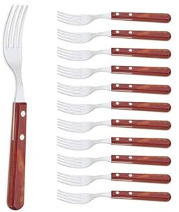 Tramontina - Fourchette rouge Gaucho 21 cm.Inox et technobois. X 12