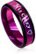 Edelstahl seine verrückten Ring Band Ringe versprechen ihm und ihr Paare Geschenke für Freund und Freundin (lila seine verrückte Größe 19.8)