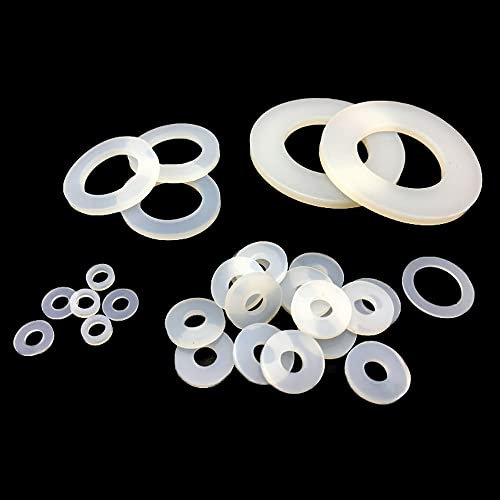 10 Stück Silikonkautschuk-Flachdichtungen Außendurchmesser 5–40 mm, lebensmittelechtes Silikon, O-Ringe, Dichtungsscheiben, Sanitärarmatur, Unterlegscheibe, Dichtungsring, 15 x 8 x 1 mm