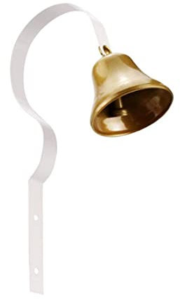 Shopkeeper Bell, Dog Doorbell Wall-Mounted Metal Vintage Doorbell, Remind You Customers/Friends Coming (White)