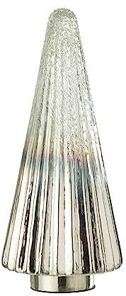 J-Line Weihnachtsbaum GERILLT Glas Silber/Trans Large