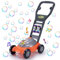 LKFDTW Bubble Rasenmäher für Kinder Kleinkinder, Outdoor Garten Bubble Rasenmäher Maschine mit Musik Seifenlösung, draußen Bubble Maker Push Along Spielzeug für Baby Jungen Mädchen Kinder ab 3 Jahren