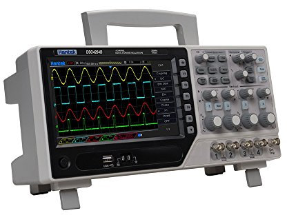 Hantek 4CH Bench Oscilloscope DOS4000B series Hantek DSO DSO4084B DSO4104B DSO4204B DSO4254B 4CH Oscilloscope 7 inch 64K color TFT(DSO4104B)