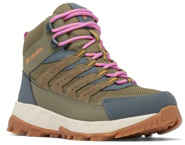 Columbia Strata Trail Mid wasserdichter Wanderschuh für Damen, Steingrün/Sonnenstein, 38 EU