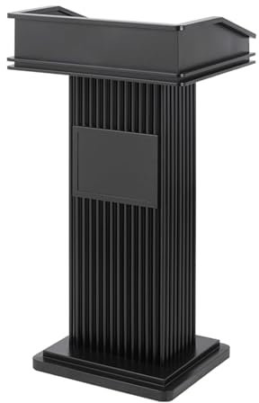 EYPKPL Rednerpult Moderne Rednerpulte aus Edelstahl mit Podiumsständer und offenem Ablagefach. Podiums-Bodenkanzeln, tragbares Rednerpult Benutzen Sie es überall