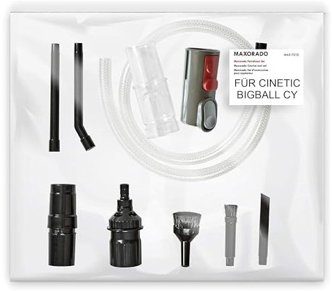 Maxorado Mini Düsen Set kompatibel mit Dyson BigBall Staubsauger Cinetic CY22 CY23 CY26 CY28 Aufsatz Feindüsen Fugendüse Saugpinsel Saugdüse