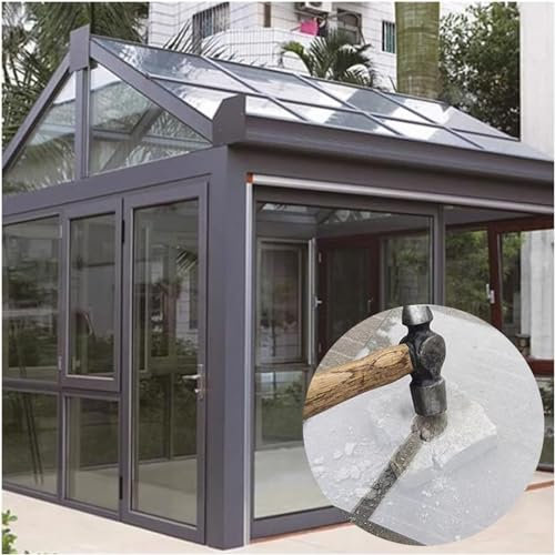 JIAHESHYP Clear Plastic Roof Panel, Polycarbonate Sheets, Rainproof UV Protection Replacement Roofing Shed Sheets for Greenhouse Canopy Carport Stadiums Shelters, Easy to Cut (Size : 5.9x19.7ft)