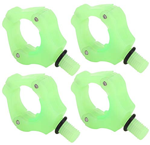 Yctze 4 Stück Automatisch Verstellbarer Magnetischer Angelruten-Rückenhalter, Karpfen-Pod-Hintern-Greifer-Verschluss-Zubehör (GREEN)