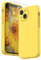 SURPHY Funda de Silicona Compatible con iPhone 13 Mini, Protector de Pantalla Incluido, Case de Silicona con Proteccion Completa de Camara, Amarillo Solar