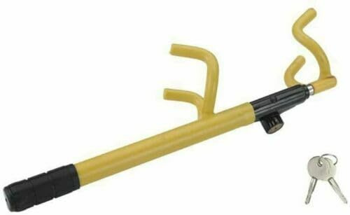 Vision4ever 1 Set Universal Heavy Duty Steering Wheel Lock Anti Theft Rotary Security Safe Car
