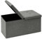 Bonlife Storage Ottoman with Flipping Lid Foldable Shoe Bench Footstool Stool or Sitting Box for Living Room 76.5x38x38cm (Linen-Gray, L)
