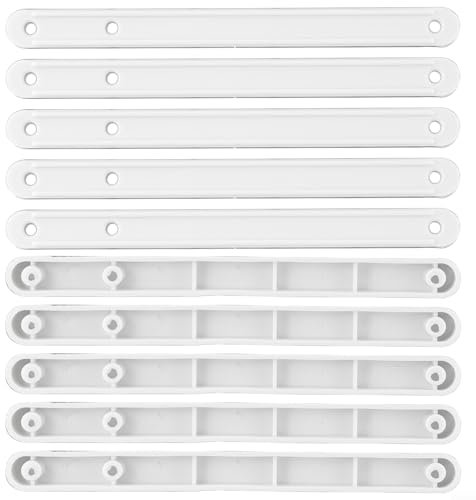 Drawer Runners Replacement,10 Plastic Drawer Guide Rails For Drawers Or Pull Out Cabinets For Keyboard Tray Cabinet Cupboard Kitchen (White-235mm)