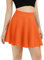Damen Casual A Linie Hoch Taille Mini Rock Elegante Pull On Elastische Skater Kurz Röcke(XS, Orange)