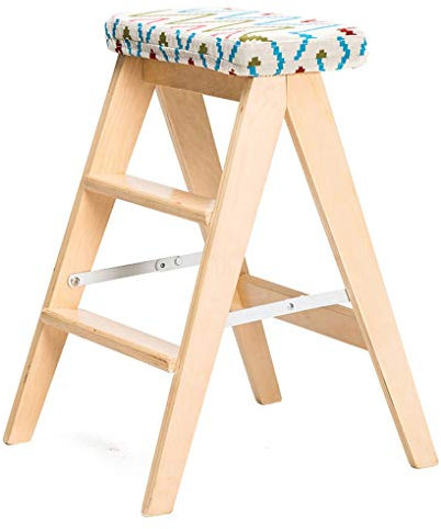QZQJUILU Tabouret échelle Pliable, Petits escabeaux en Bois, tabourets de Cuisine, Maison, Cuisine, Garage, Meubles Pratiques/#8