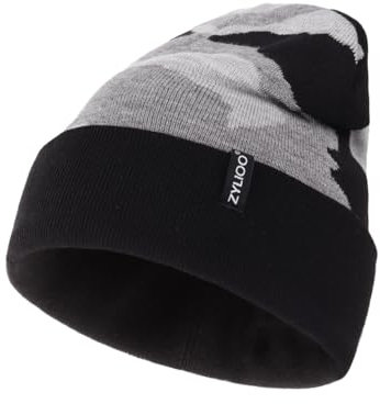 Zylioo XL/XXL Beanie Hats for Big Heads, Winter Knitted Beany Hats, Warm Slouchy Cuffed Skull Watching Cap