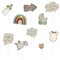 Folat Shower-Set Photobooth-Blooming Baby Little One-10 pezzi-Decorazioni Gender Reveal, Grigio, 25020