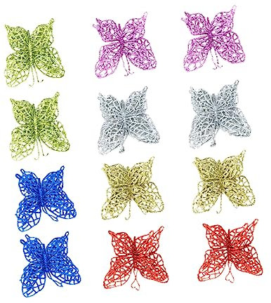 12St Weihnachtsbaum hängen Christbaumschmuck Dekoration Neon Weihnachtsbeleuchtung Weihnachten DIY Handwerk Ornament christbaumanhänger weihnachtsbaumanhänger Weihnachten hängen PRETYZOOM