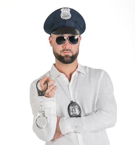 Ciao Kit travestimento Polizia (cappello, occhiali, distintivo, manette)