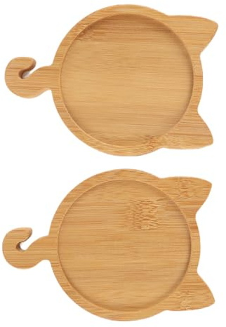 Enwye 2Pcs Holz Mosaik Untersetzer, Leere Basis Tabletts Für DIY Handwerk, Mosaik Zubehör, Kunst Platten (Katze)