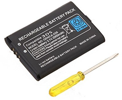 Batterie pour Nintendo 3DS 2000 mAh – Remplacement Li-ION 3,7V CTR-003 avec Tournevis – Longue Autonomie – Straße Game®
