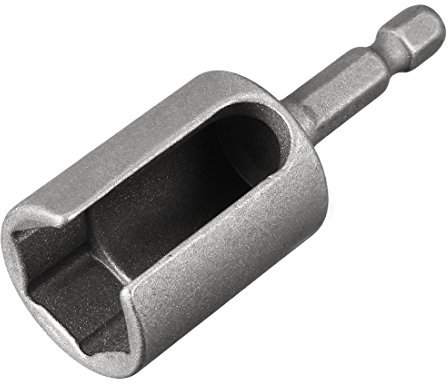 sourcing map 17mm Nut Driver, 1/4 Quick-Change Hex Shank Slotted Drill Bit Socket Wrench Tool, 2.5 Inch Length