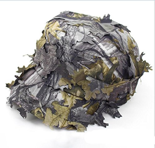 Lejie 3D Ghillie Hats Outdoor Camouflage Sonnencreme Jagd Angeln Cap Breitkrempigen Camouflage Hut Baseballmütze